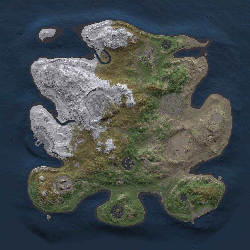 Rust Map: Procedural Map, Size: 2800, Seed: 12, 15 Monuments