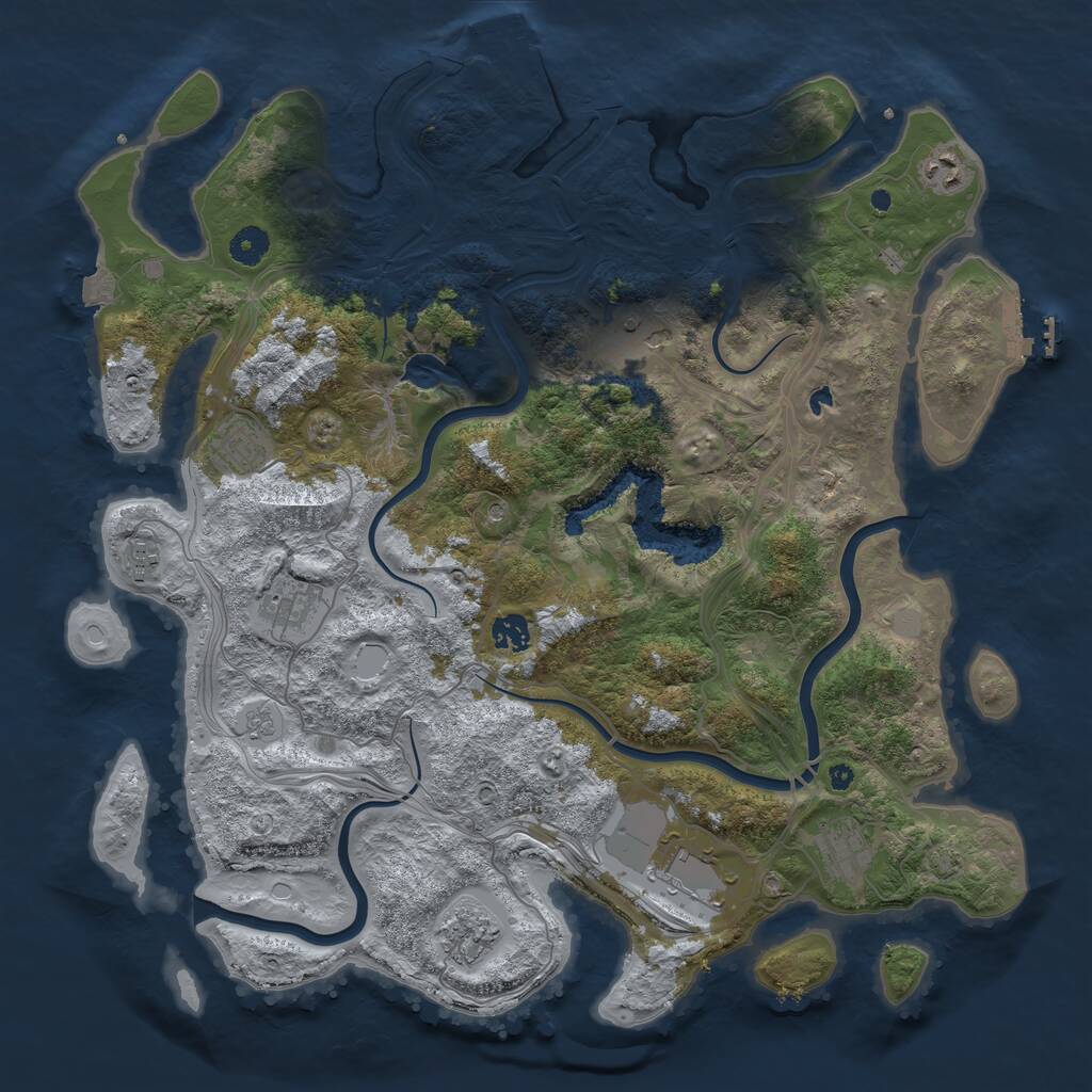 Rust Map: Procedural Map, Size: 4250, Seed: 4706317, 15 Monuments