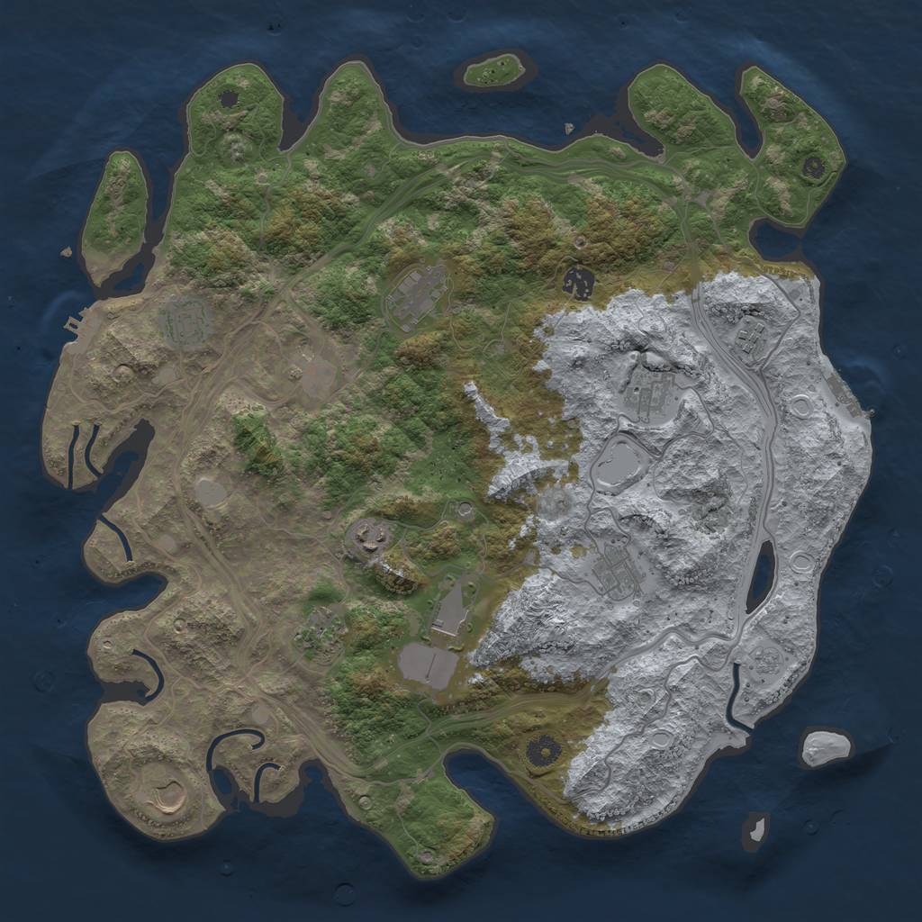 Rust Map: Procedural Map, Size: 4250, Seed: 4326682, 20 Monuments