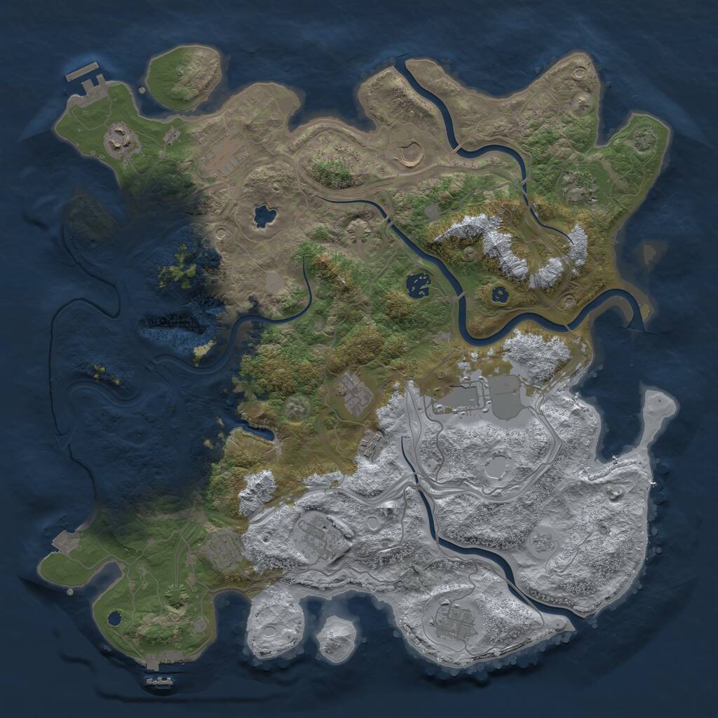 Rust Map: Procedural Map, Size: 4250, Seed: 902174, 17 Monuments