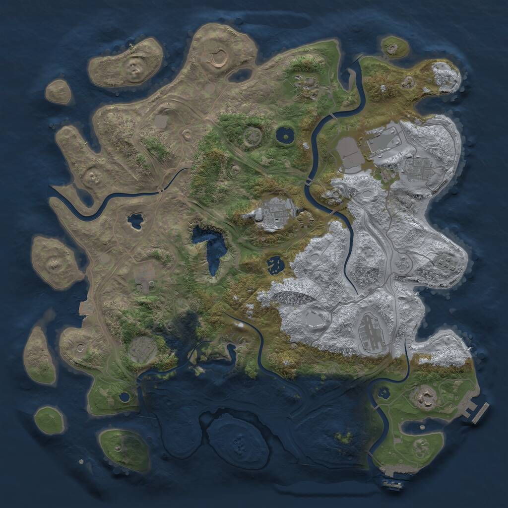 Rust Map: Procedural Map, Size: 4250, Seed: 5849979, 17 Monuments