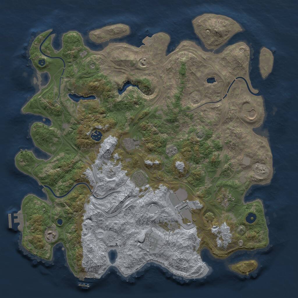 Rust Map: Procedural Map, Size: 4250, Seed: 5360043, 15 Monuments