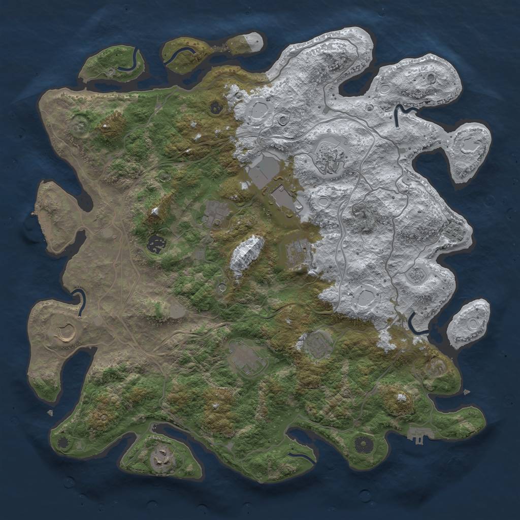 Rust Map: Procedural Map, Size: 4250, Seed: 2826019, 19 Monuments