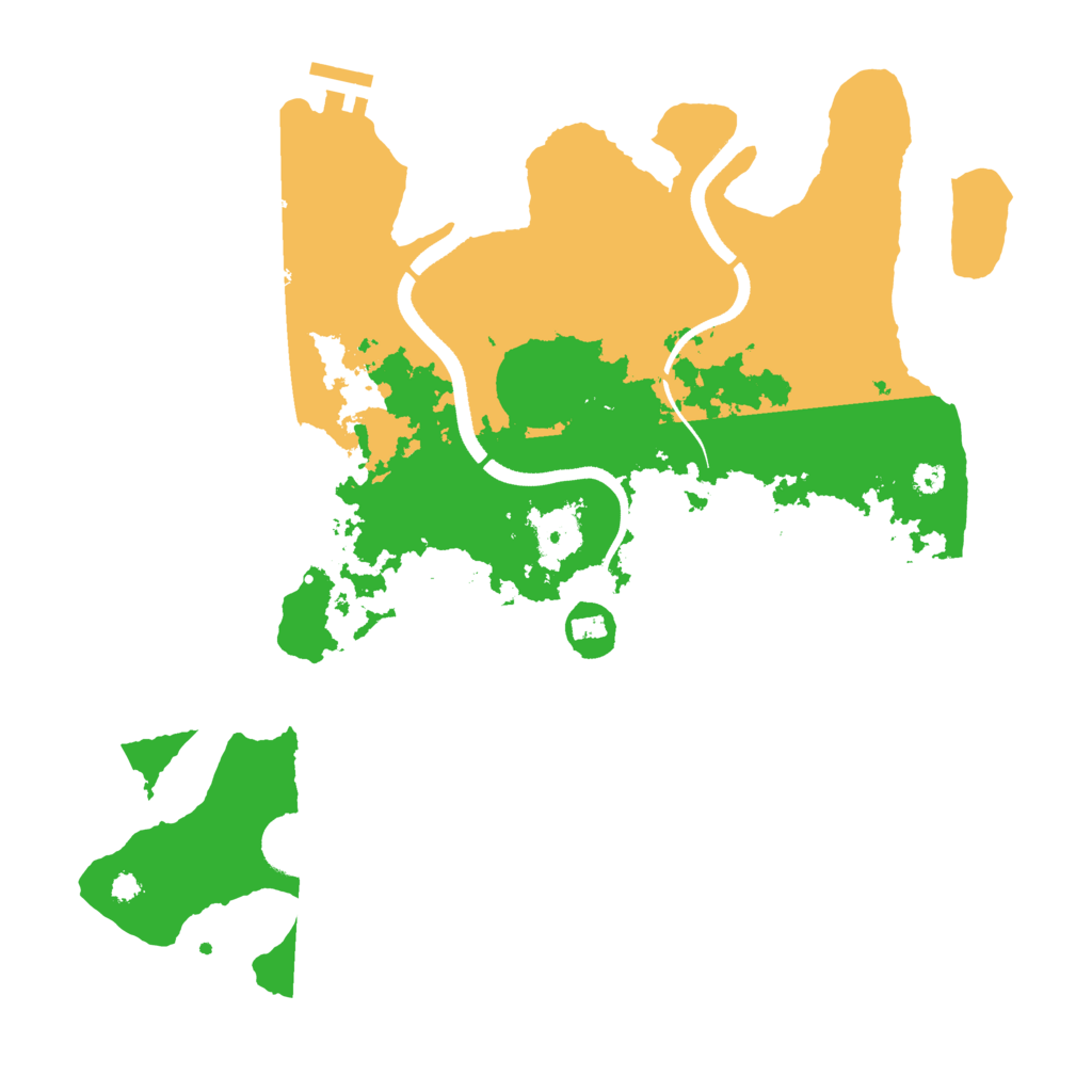 Biome Rust Map: Procedural Map, Size: 3500, Seed: 121284650