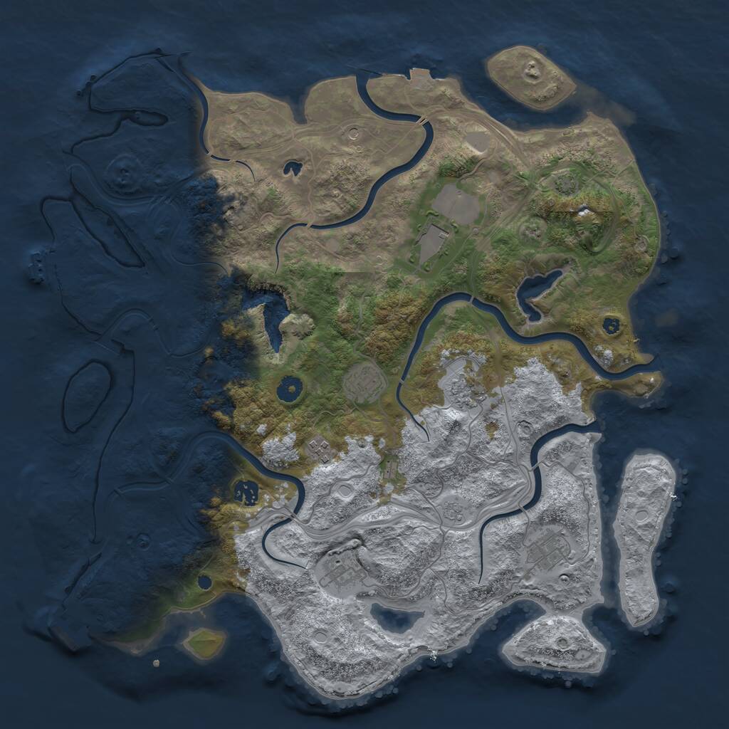 Rust Map: Procedural Map, Size: 4250, Seed: 5210297, 13 Monuments
