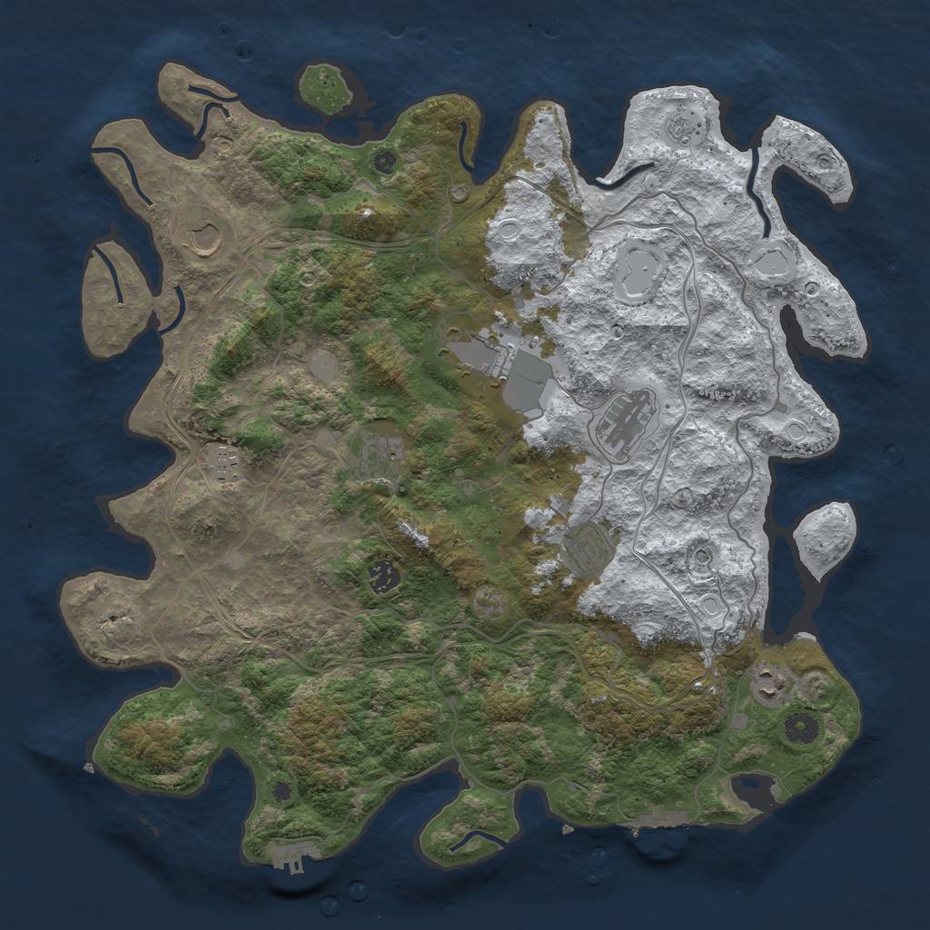 Rust Map: Procedural Map, Size: 4250, Seed: 844844, 17 Monuments