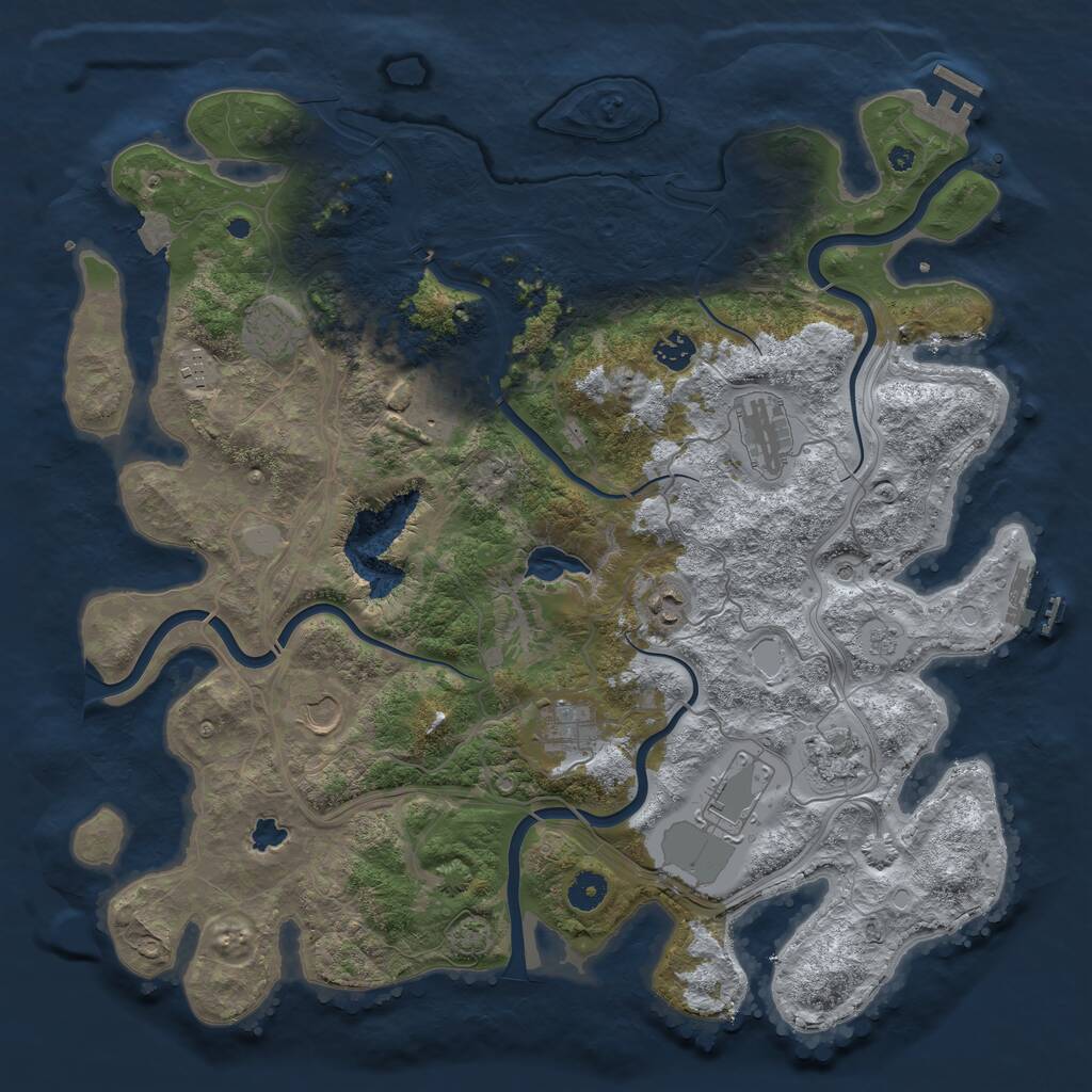 Rust Map: Procedural Map, Size: 4250, Seed: 8940, 16 Monuments