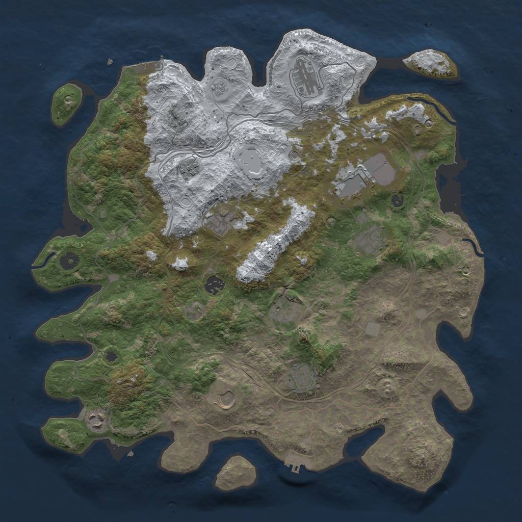 Rust Map: Procedural Map, Size: 4250, Seed: 3109676, 19 Monuments