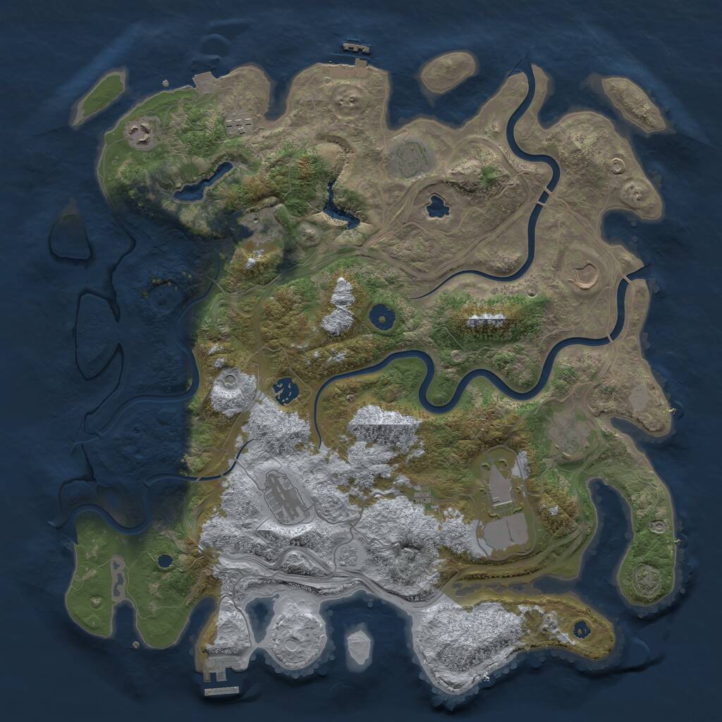 Rust Map: Procedural Map, Size: 4250, Seed: 5100547, 15 Monuments