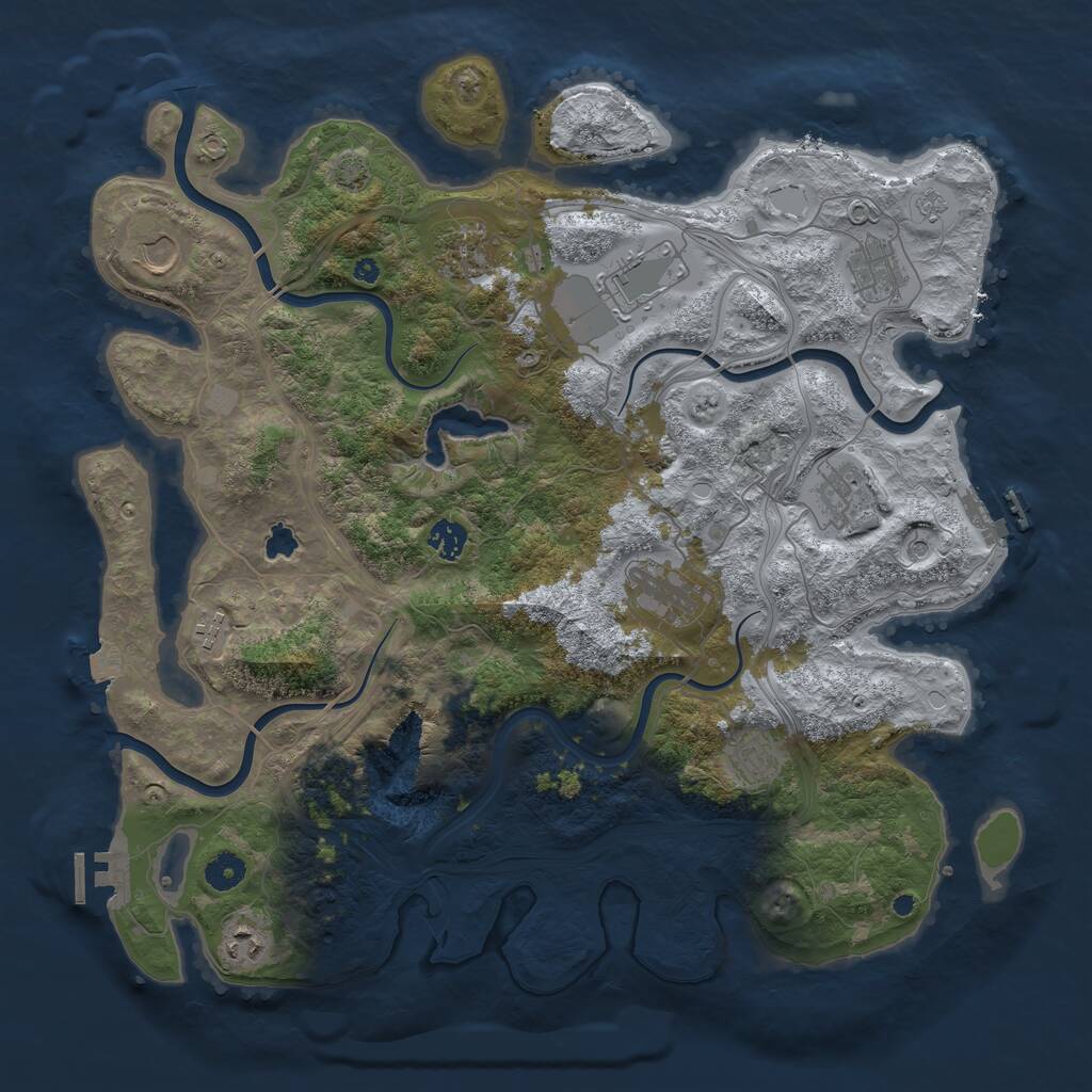Rust Map: Procedural Map, Size: 4250, Seed: 4553568, 16 Monuments
