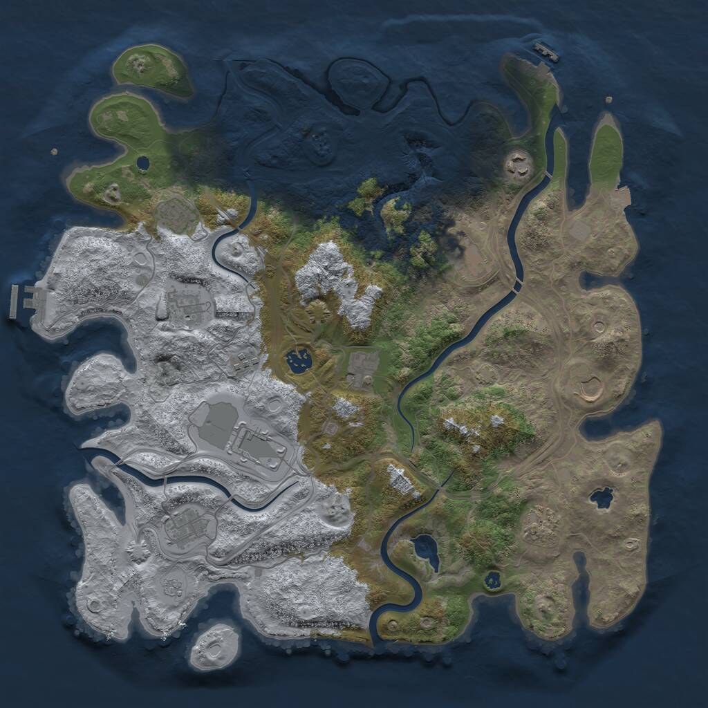 Rust Map: Procedural Map, Size: 4250, Seed: 5635251, 17 Monuments