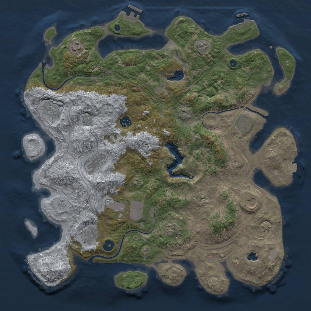Rust Map: Procedural Map, Size: 4250, Seed: 204935, 16 Monuments