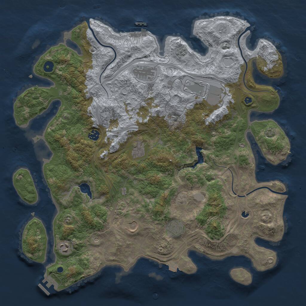 Rust Map: Procedural Map, Size: 4250, Seed: 2031042, 14 Monuments