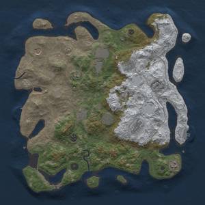 Thumbnail Rust Map: Procedural Map, Size: 4000, Seed: 6942088, 19 Monuments