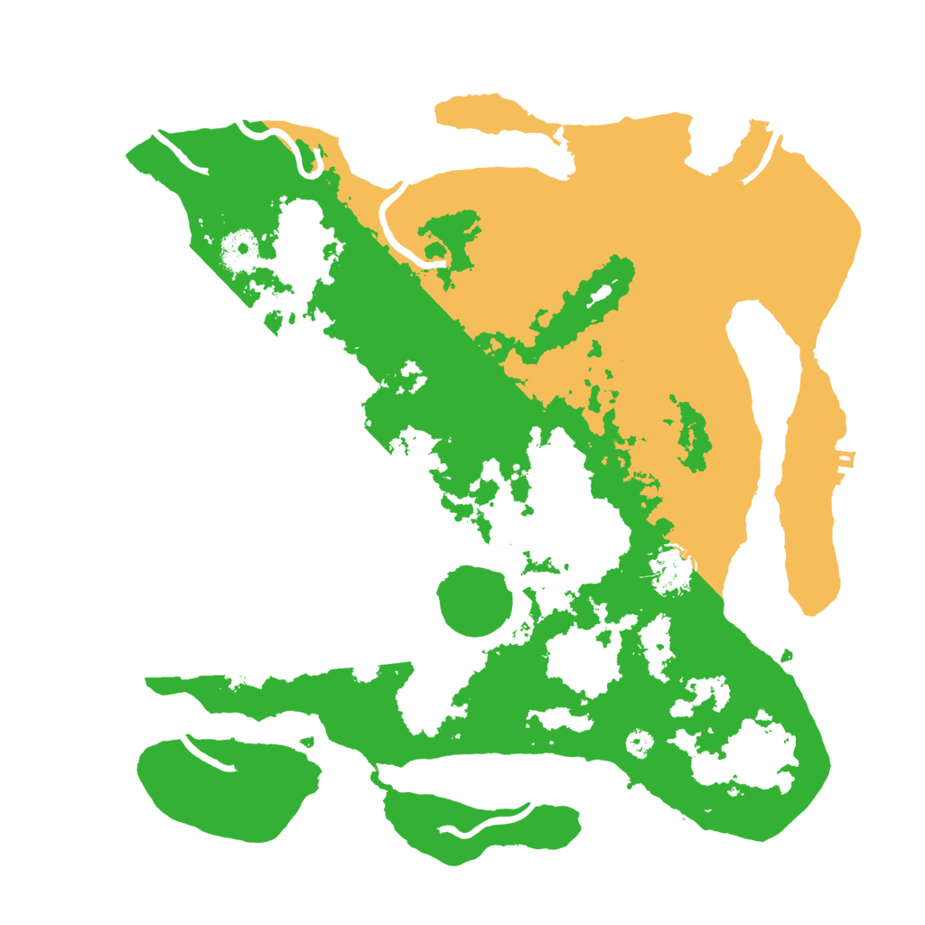 Biome Rust Map: Procedural Map, Size: 3500, Seed: 34455566