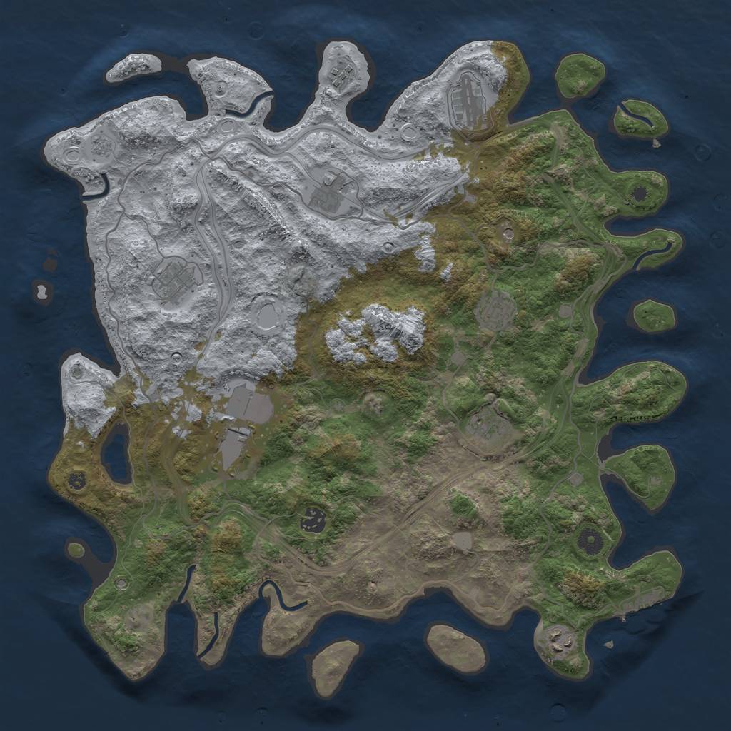 Rust Map: Procedural Map, Size: 4250, Seed: 5345897, 15 Monuments