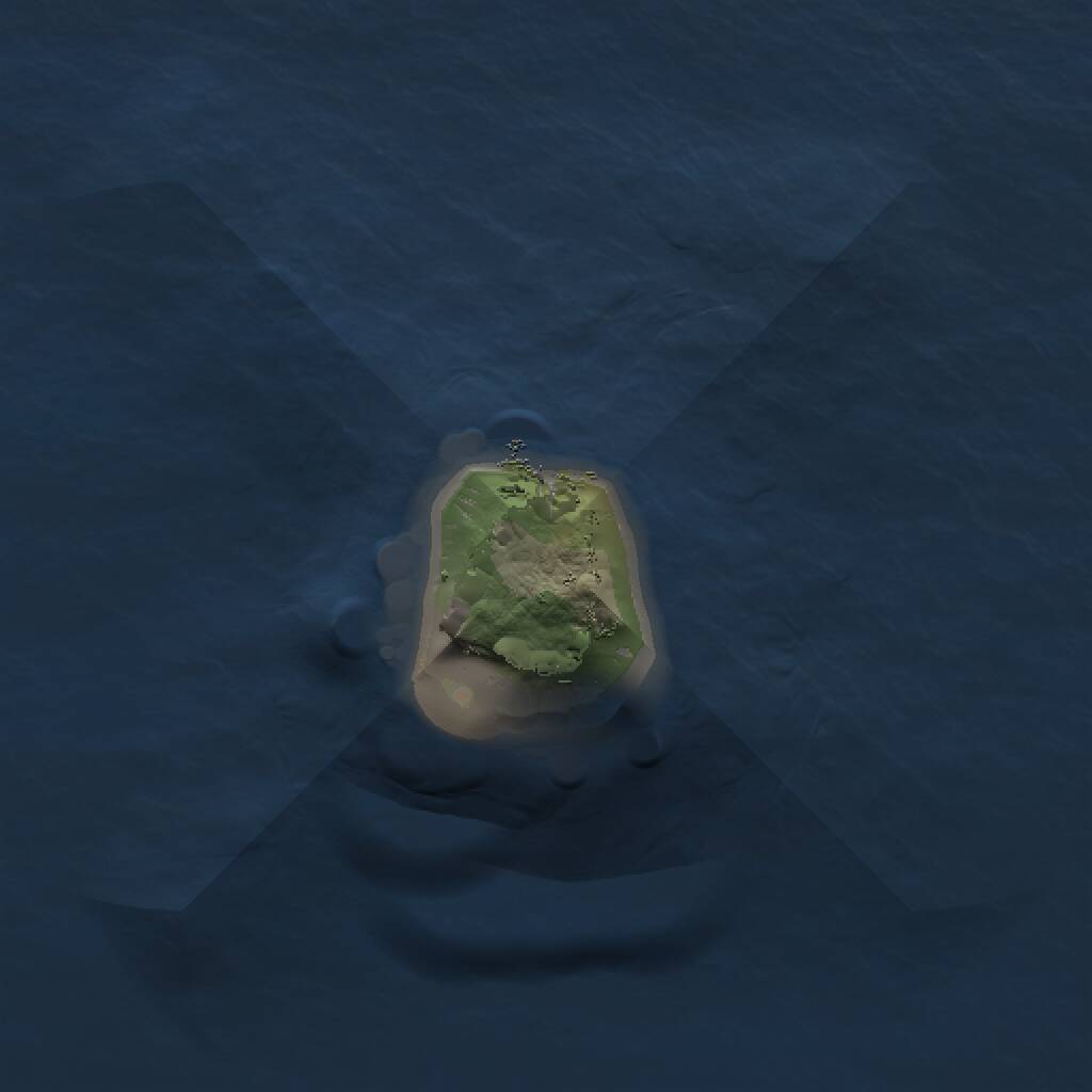 Rust Map: Procedural Map, Size: 1000, Seed: 1623866994, 1 Monuments