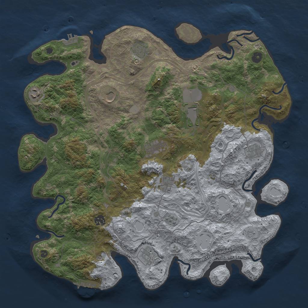 Rust Map: Procedural Map, Size: 4250, Seed: 232119, 19 Monuments