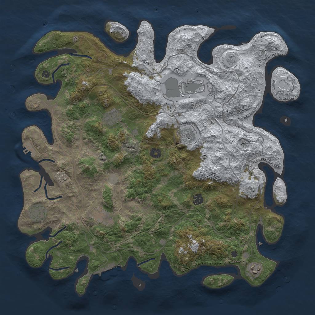 Rust Map: Procedural Map, Size: 4250, Seed: 5795319, 17 Monuments