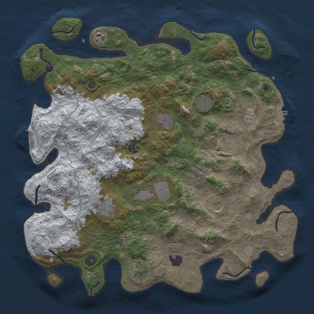 Rust Map: Procedural Map, Size: 4250, Seed: 3443379, 19 Monuments
