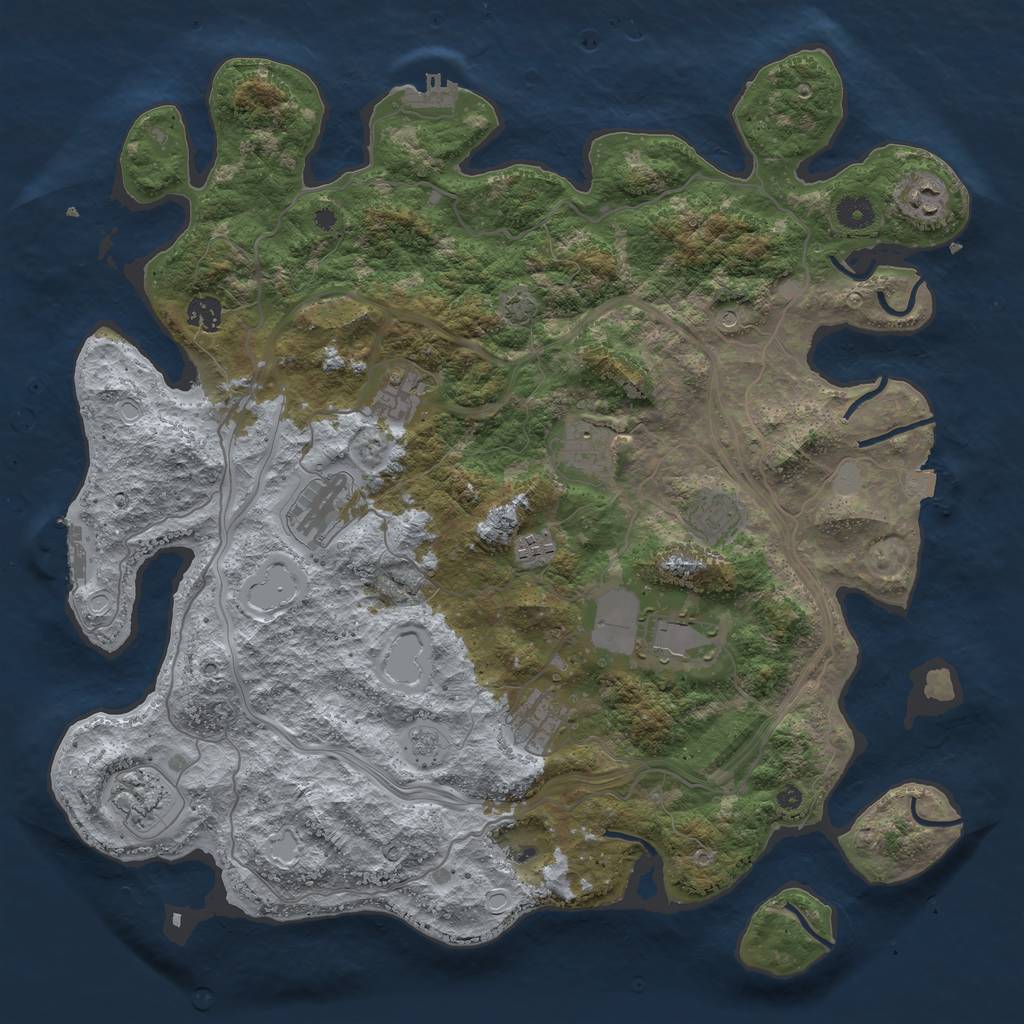 Rust Map: Procedural Map, Size: 4250, Seed: 5559594, 18 Monuments