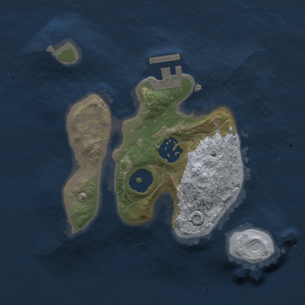 Rust Map: Procedural Map, Size: 2000, Seed: 351, 3 Monuments