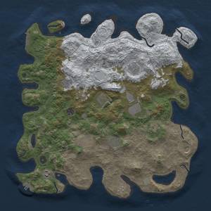 Thumbnail Rust Map: Procedural Map, Size: 4300, Seed: 770199384, 20 Monuments