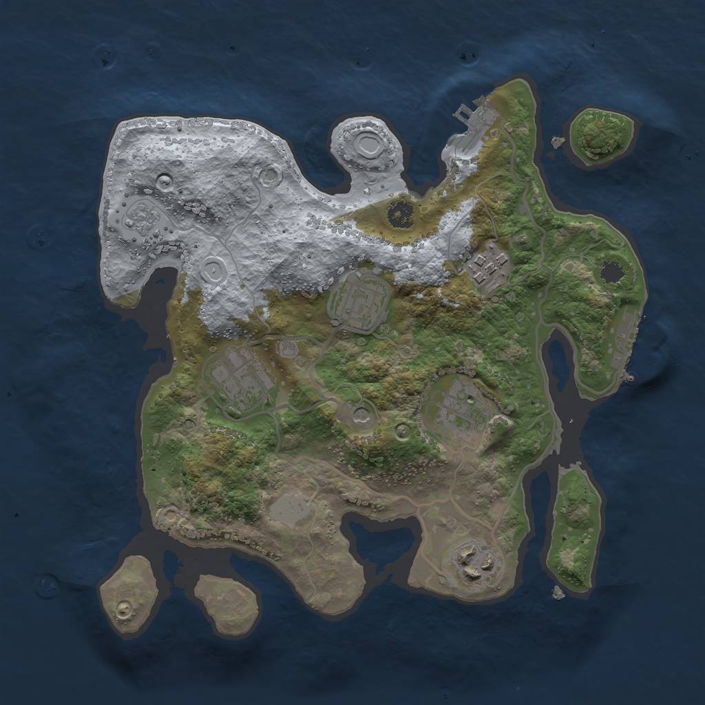 Rust Map: Procedural Map, Size: 2700, Seed: 69119227, 14 Monuments