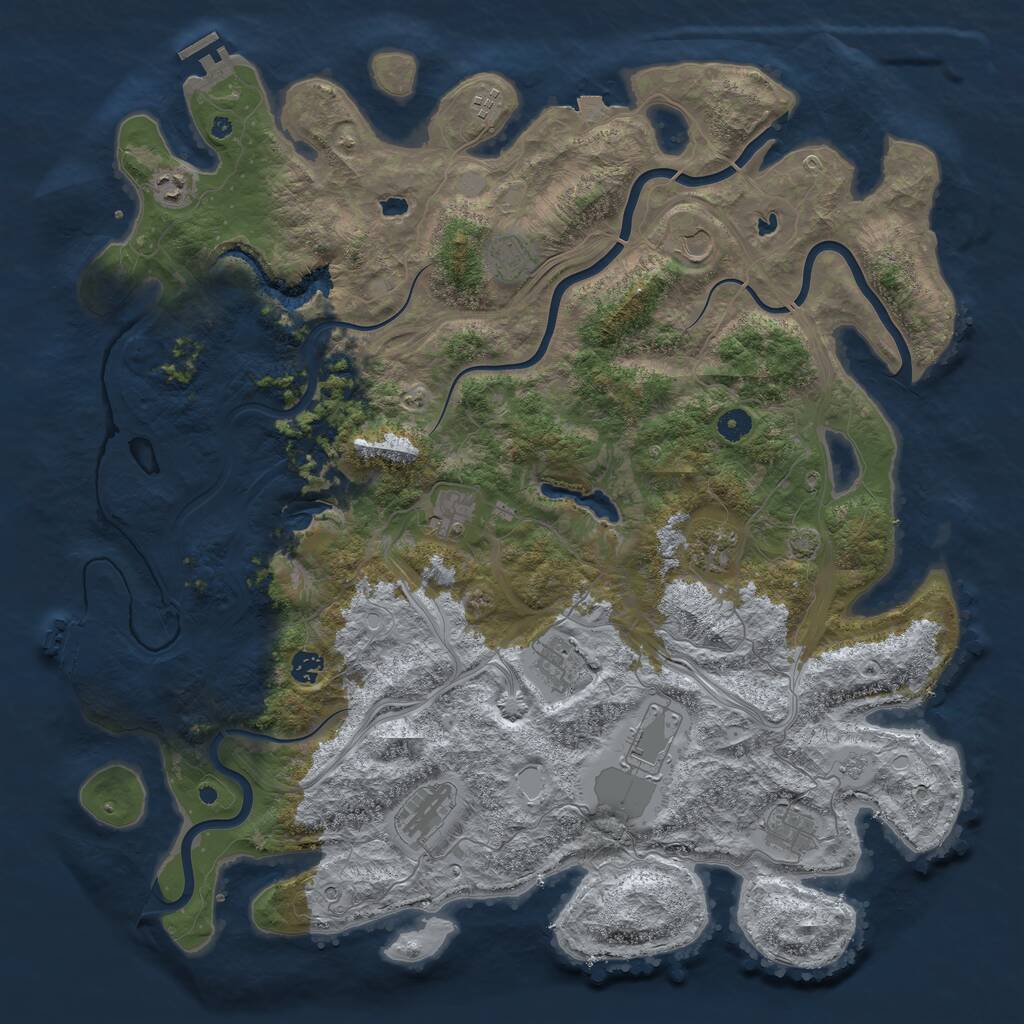 Rust Map: Procedural Map, Size: 4750, Seed: 1741, 17 Monuments
