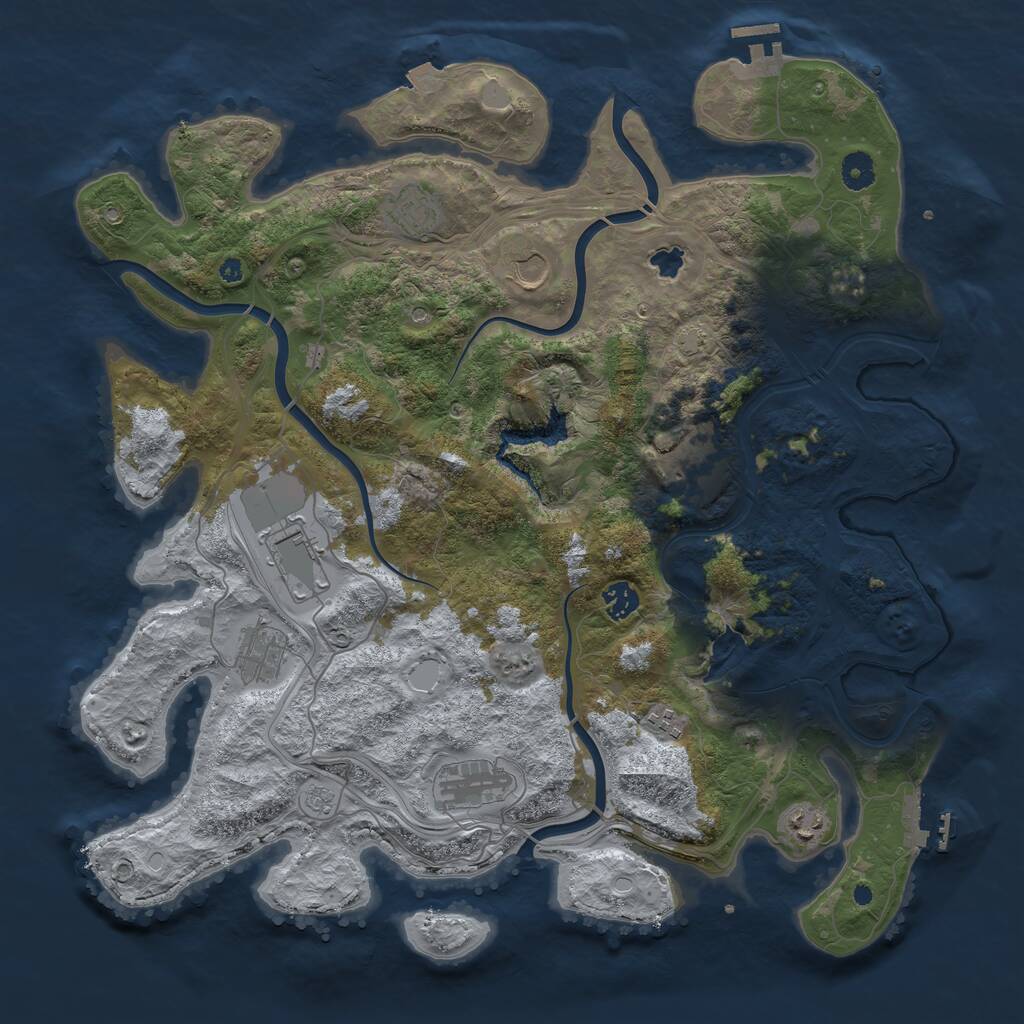 Rust Map: Procedural Map, Size: 4250, Seed: 6109916, 15 Monuments