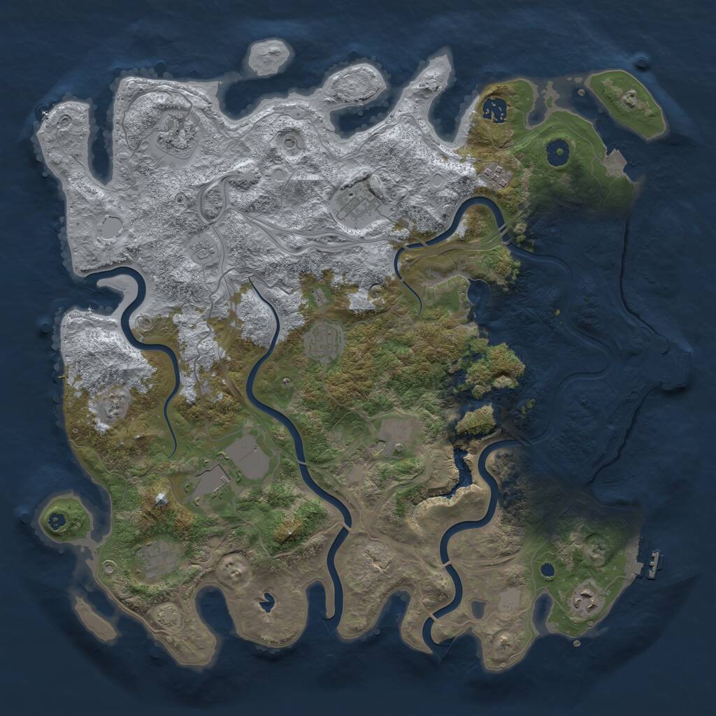 Rust Map: Procedural Map, Size: 4250, Seed: 5766924, 15 Monuments