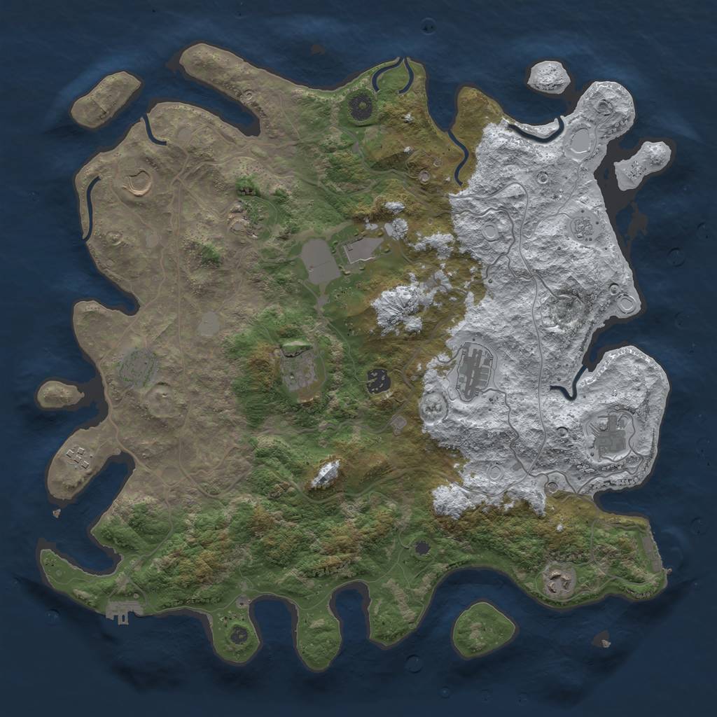 Rust Map: Procedural Map, Size: 4250, Seed: 5459284, 19 Monuments