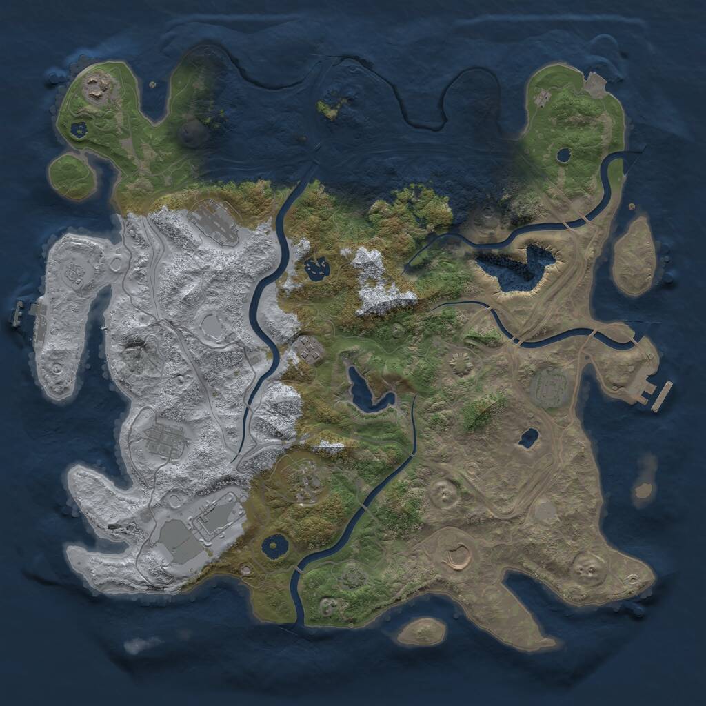 Rust Map: Procedural Map, Size: 4250, Seed: 1311620, 15 Monuments