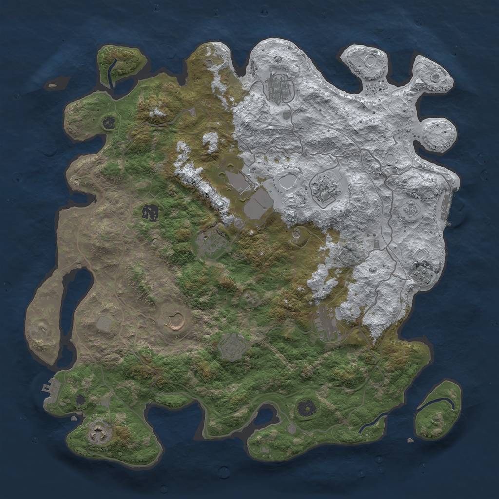 Rust Map: Procedural Map, Size: 4250, Seed: 5935926, 19 Monuments