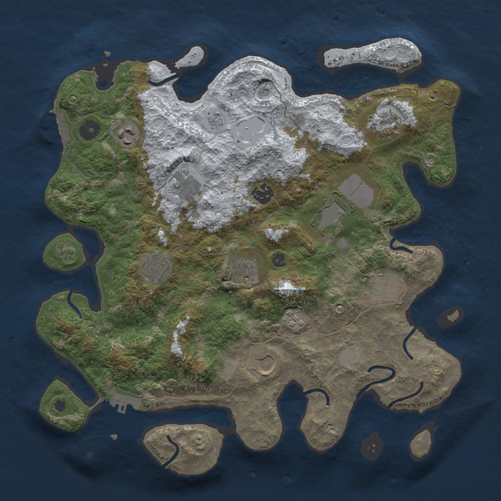 Rust Map: Procedural Map, Size: 3750, Seed: 167, 19 Monuments