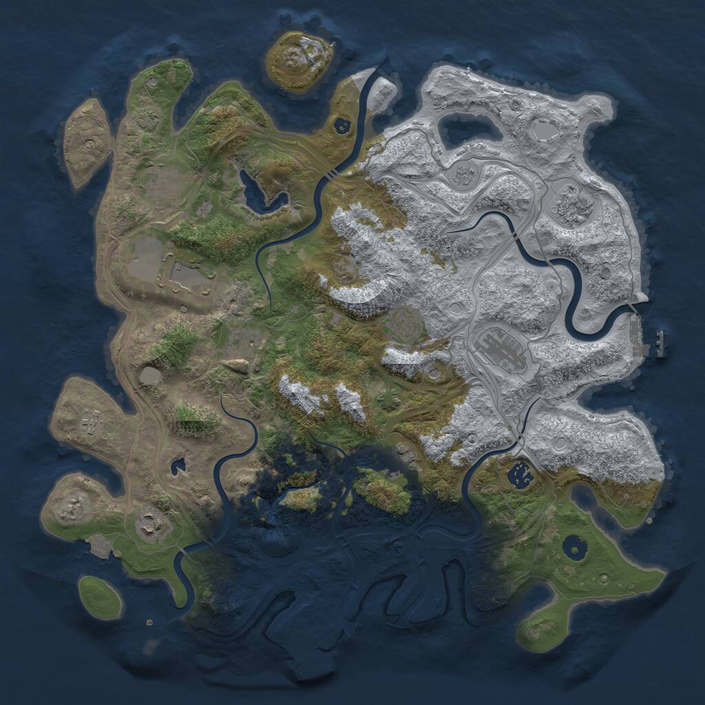 Rust Map: Procedural Map, Size: 4250, Seed: 5980688, 16 Monuments