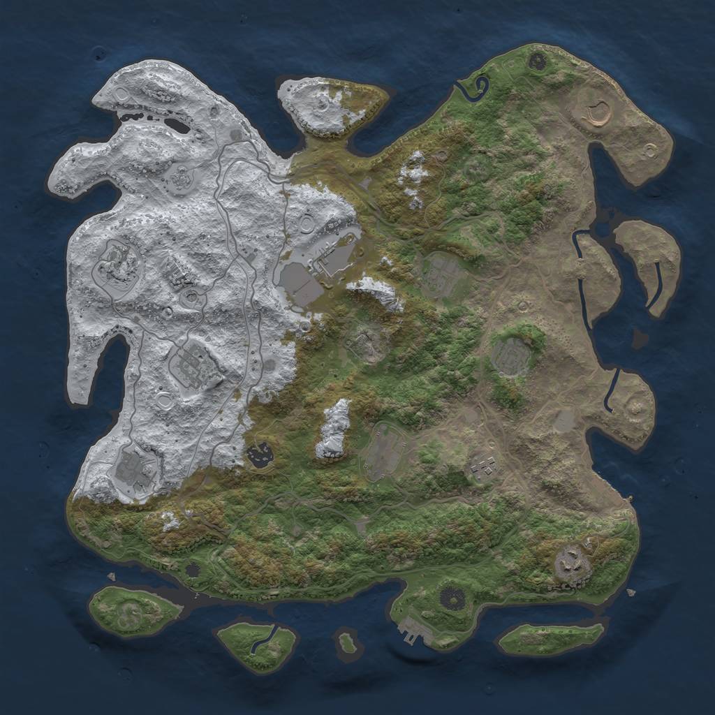 Rust Map: Procedural Map, Size: 4250, Seed: 4765482, 20 Monuments