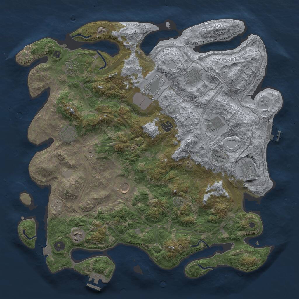 Rust Map: Procedural Map, Size: 4250, Seed: 4330716, 16 Monuments