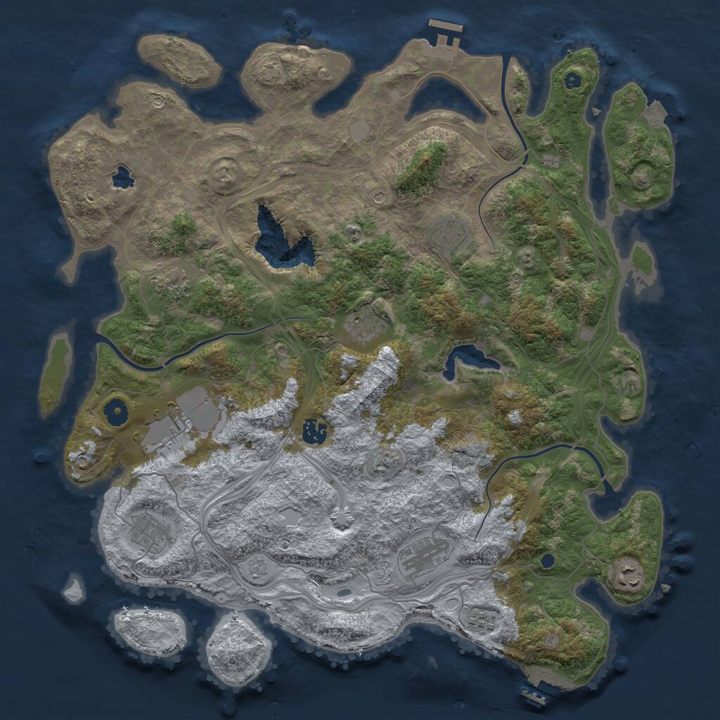 Rust Map: Procedural Map, Size: 4250, Seed: 1221108333, 15 Monuments
