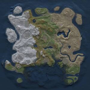 Thumbnail Rust Map: Procedural Map, Size: 4000, Seed: 5353151, 16 Monuments