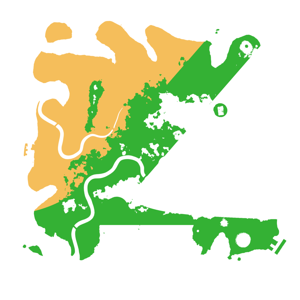 Biome Rust Map: Procedural Map, Size: 3600, Seed: 34513