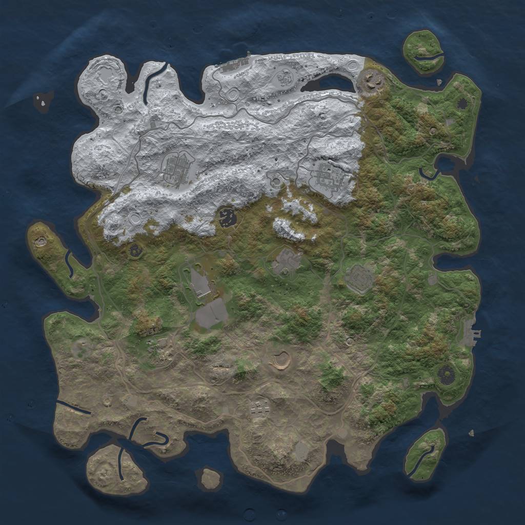 Rust Map: Procedural Map, Size: 4250, Seed: 3149733, 19 Monuments