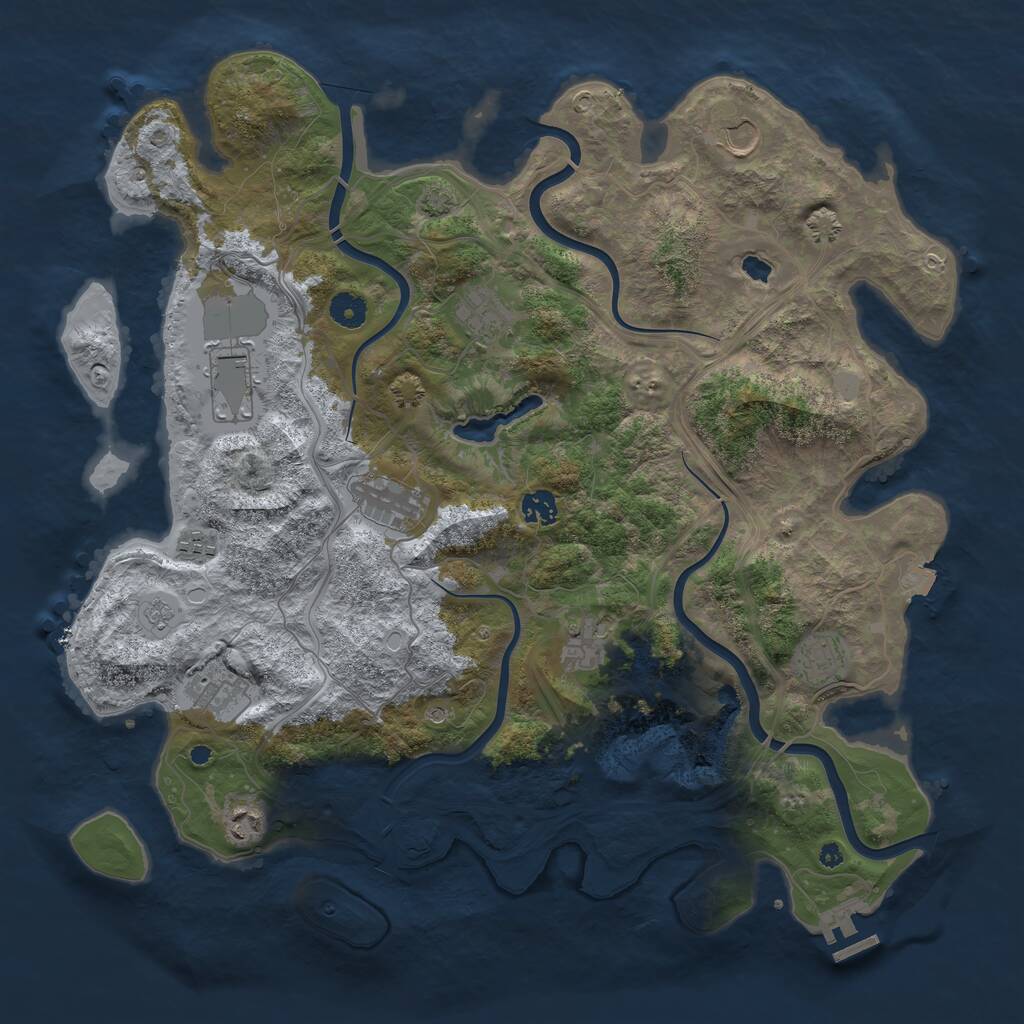 Rust Map: Procedural Map, Size: 4250, Seed: 3594401, 15 Monuments