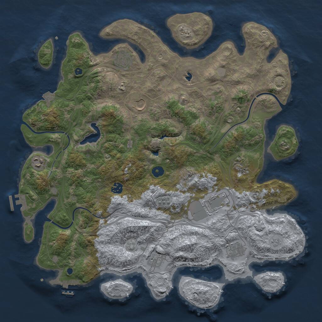 Rust Map: Procedural Map, Size: 4250, Seed: 2750383, 15 Monuments