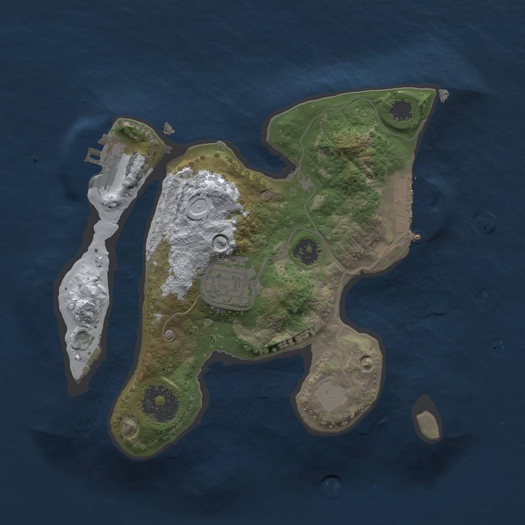 Rust Map: Procedural Map, Size: 2150, Seed: 116678, 8 Monuments