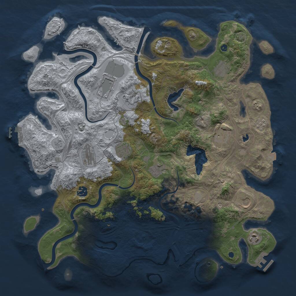 Rust Map: Procedural Map, Size: 4250, Seed: 4987423, 17 Monuments