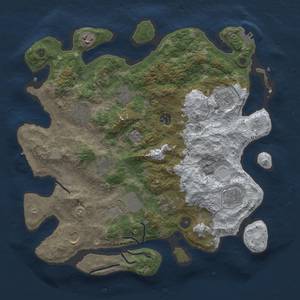 Thumbnail Rust Map: Procedural Map, Size: 3850, Seed: 2129168096, 20 Monuments