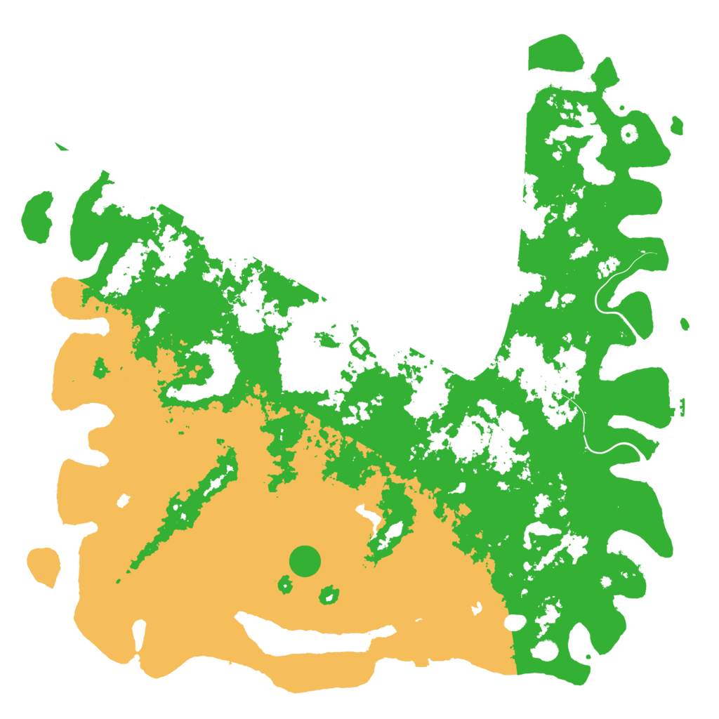 Biome Rust Map: Procedural Map, Size: 6000, Seed: 843585