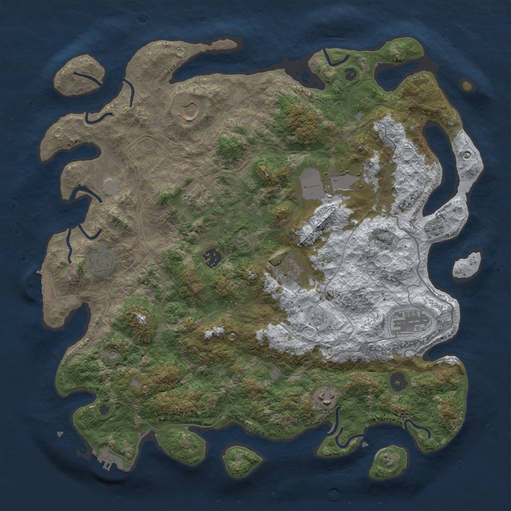 Rust Map: Procedural Map, Size: 4250, Seed: 5781410, 18 Monuments