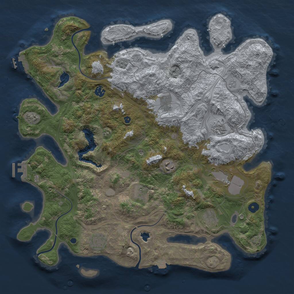 Rust Map: Procedural Map, Size: 4250, Seed: 5155219, 15 Monuments